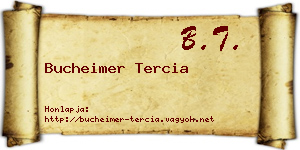 Bucheimer Tercia névjegykártya